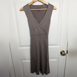 Toad & Co Womens Dress Size Small Brown Sleeveless Wrap Tie Organic Cotton